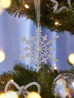 In A Flurry Custom Ornament - Silver