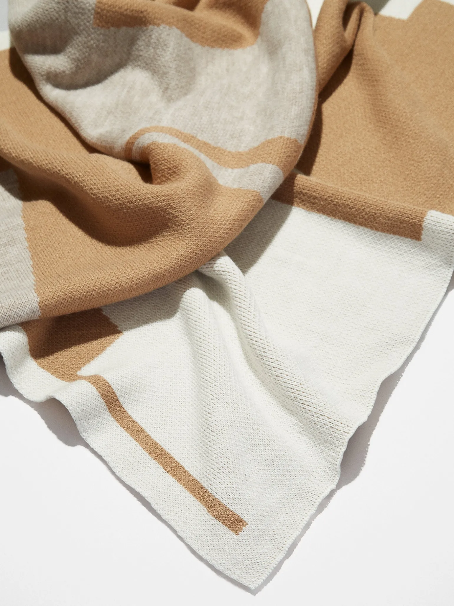 Initial Here Custom Blanket - Gray/Camel