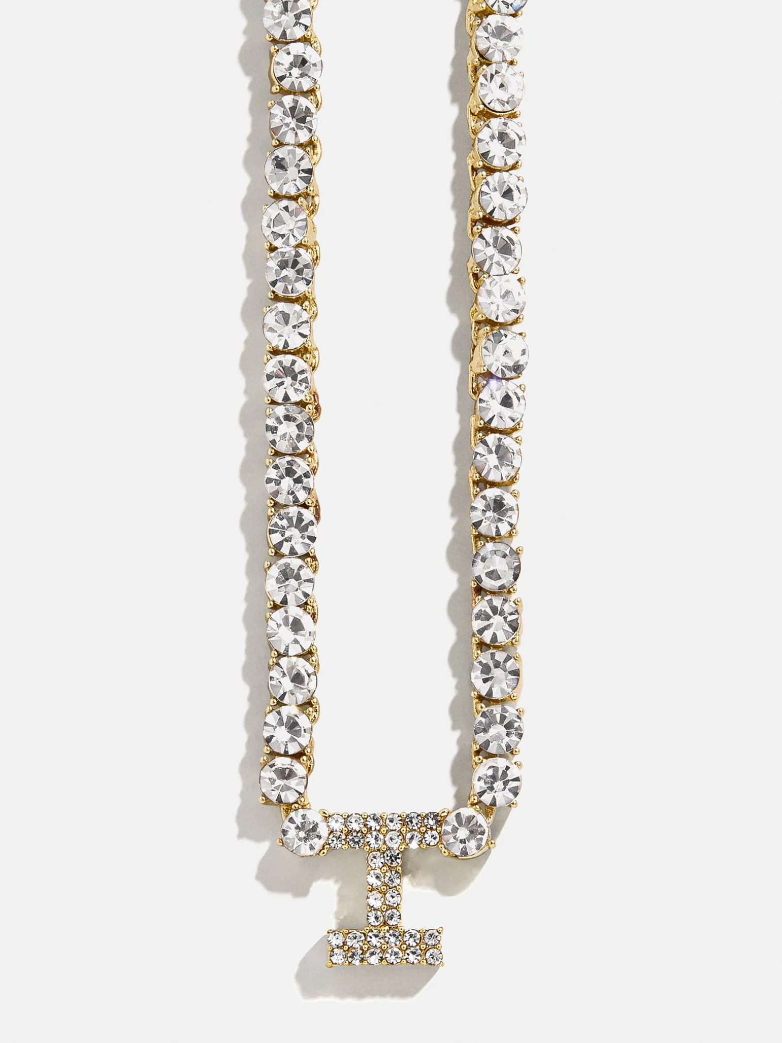 Initial Tennis Necklace - Gold/Pavé