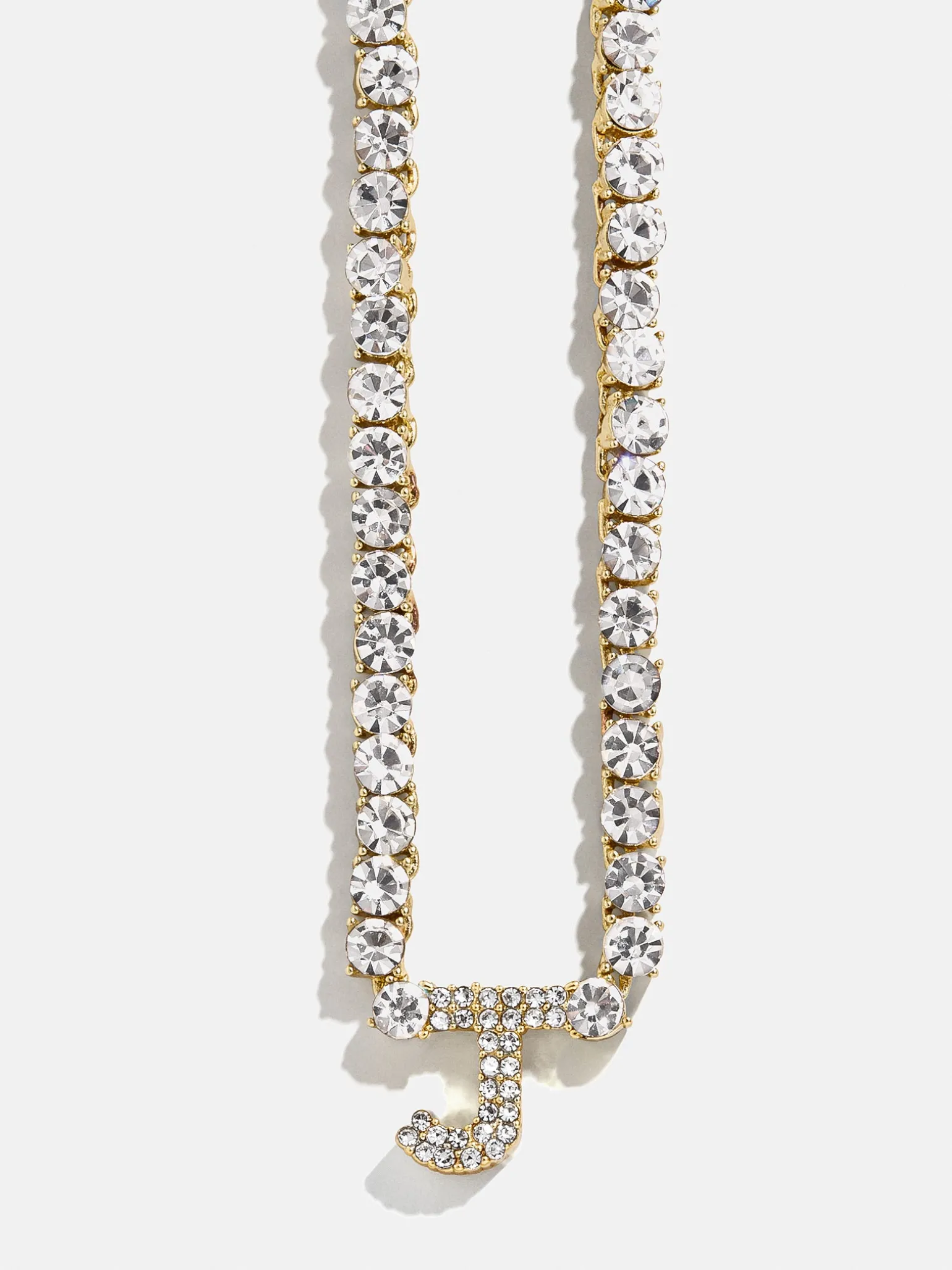 Initial Tennis Necklace - Gold/Pavé