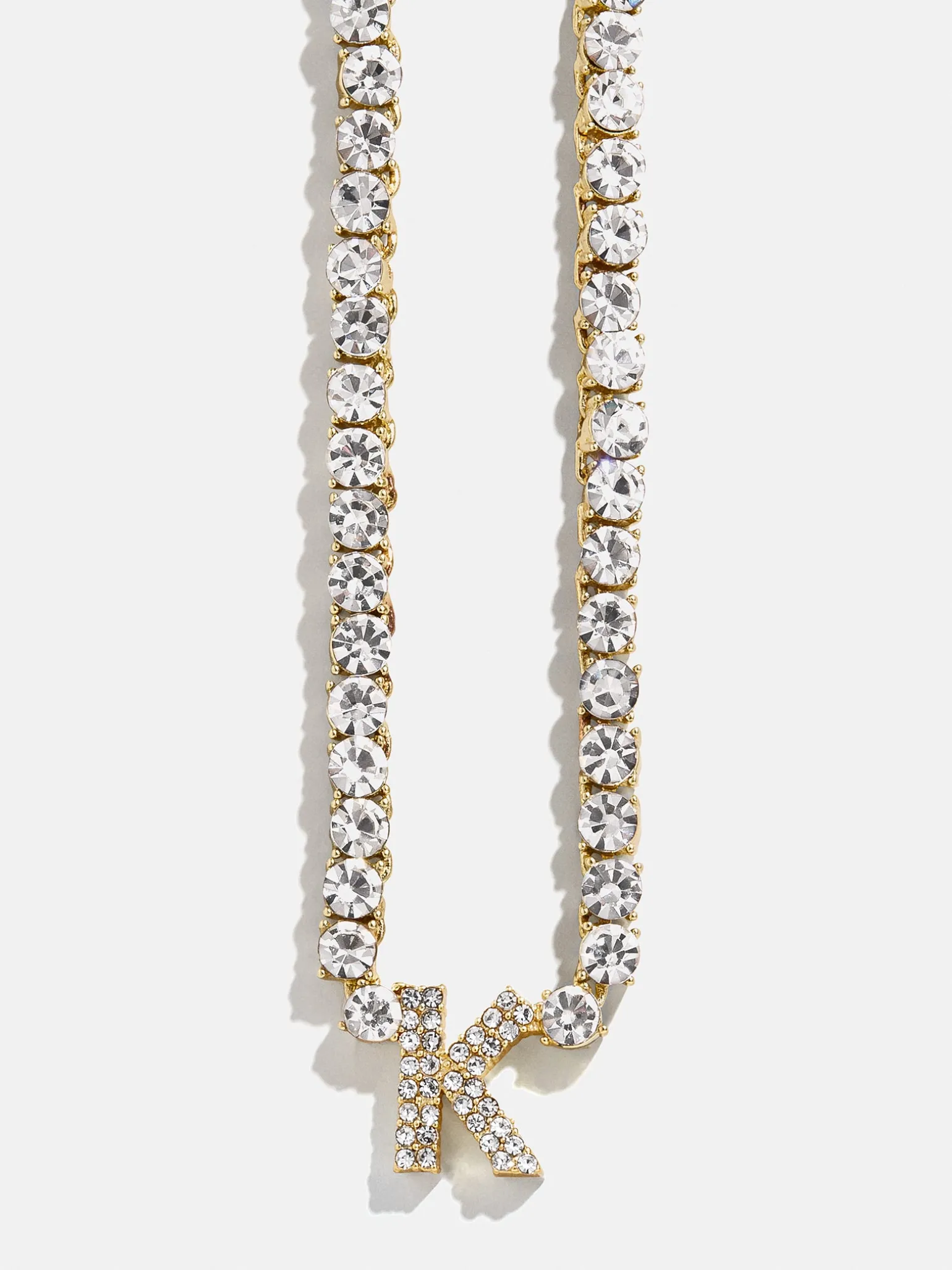 Initial Tennis Necklace - Gold/Pavé