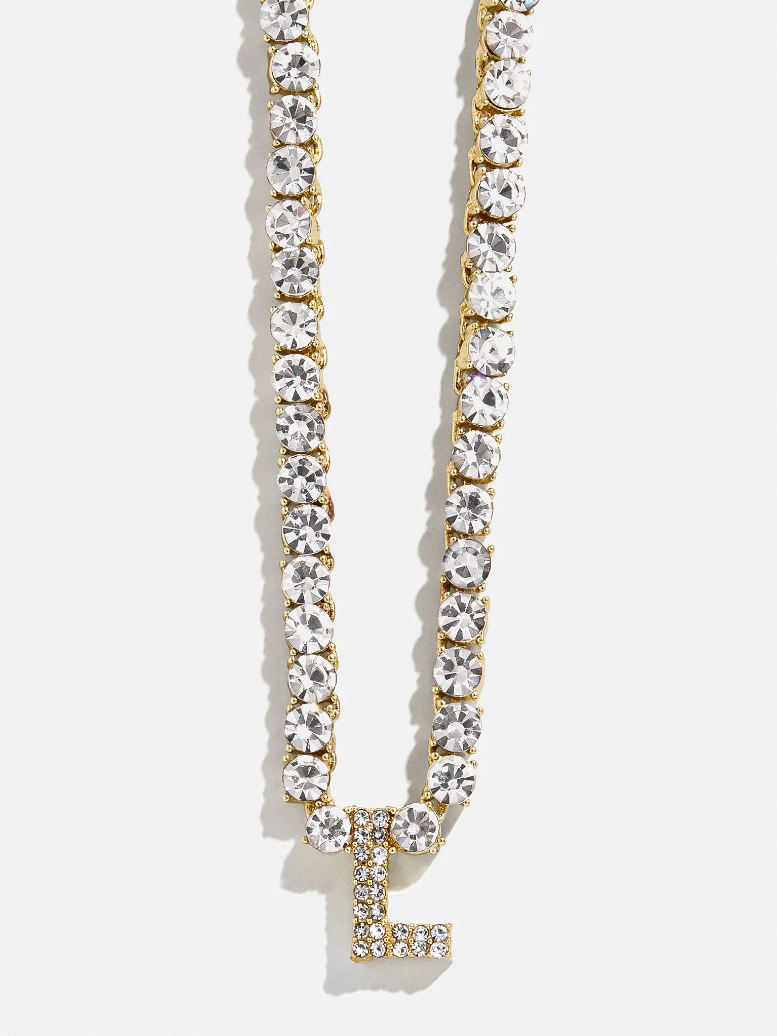 Initial Tennis Necklace - Gold/Pavé