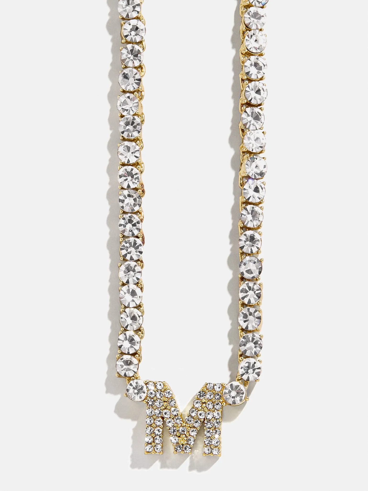 Initial Tennis Necklace - Gold/Pavé