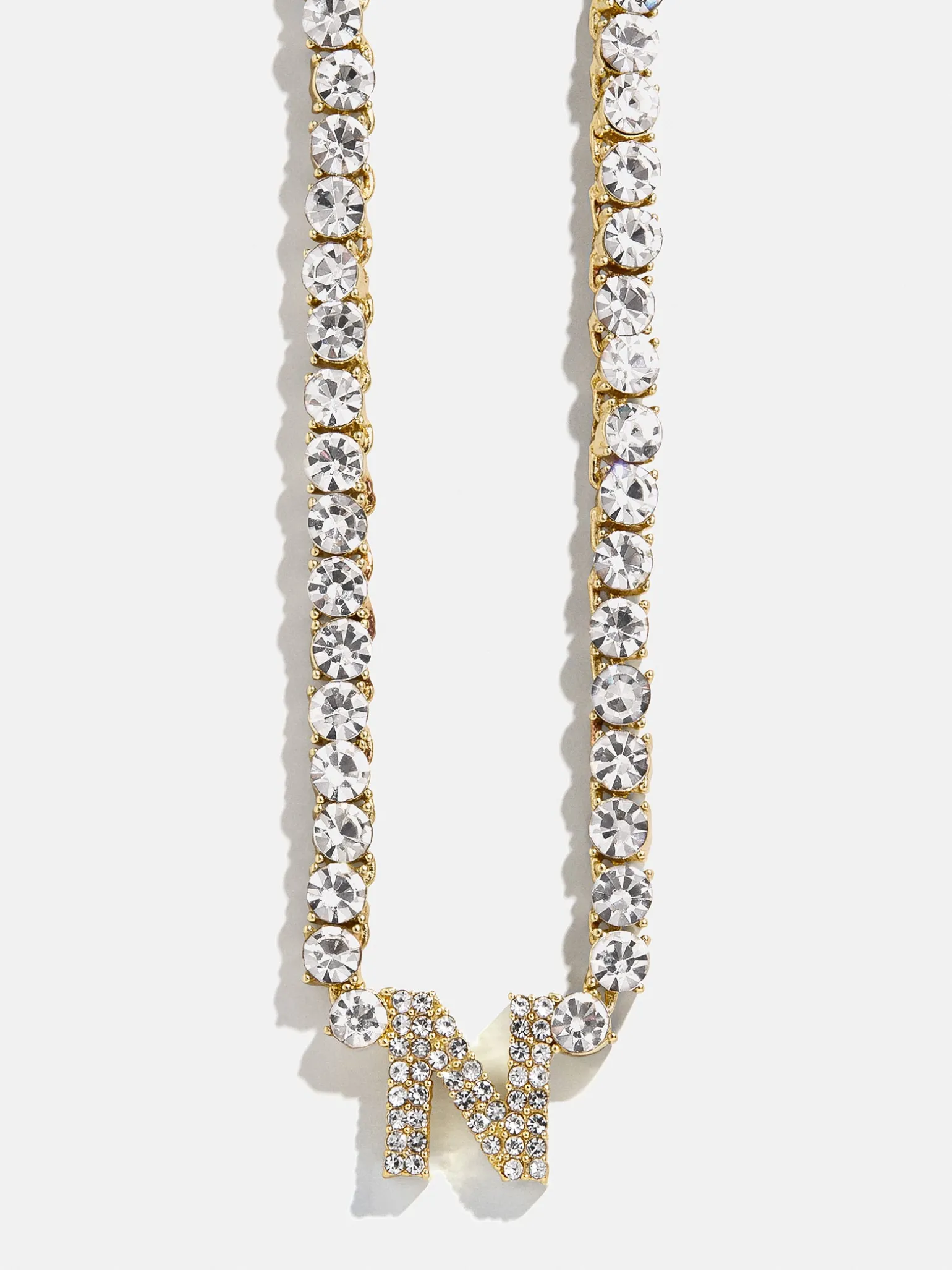 Initial Tennis Necklace - Gold/Pavé