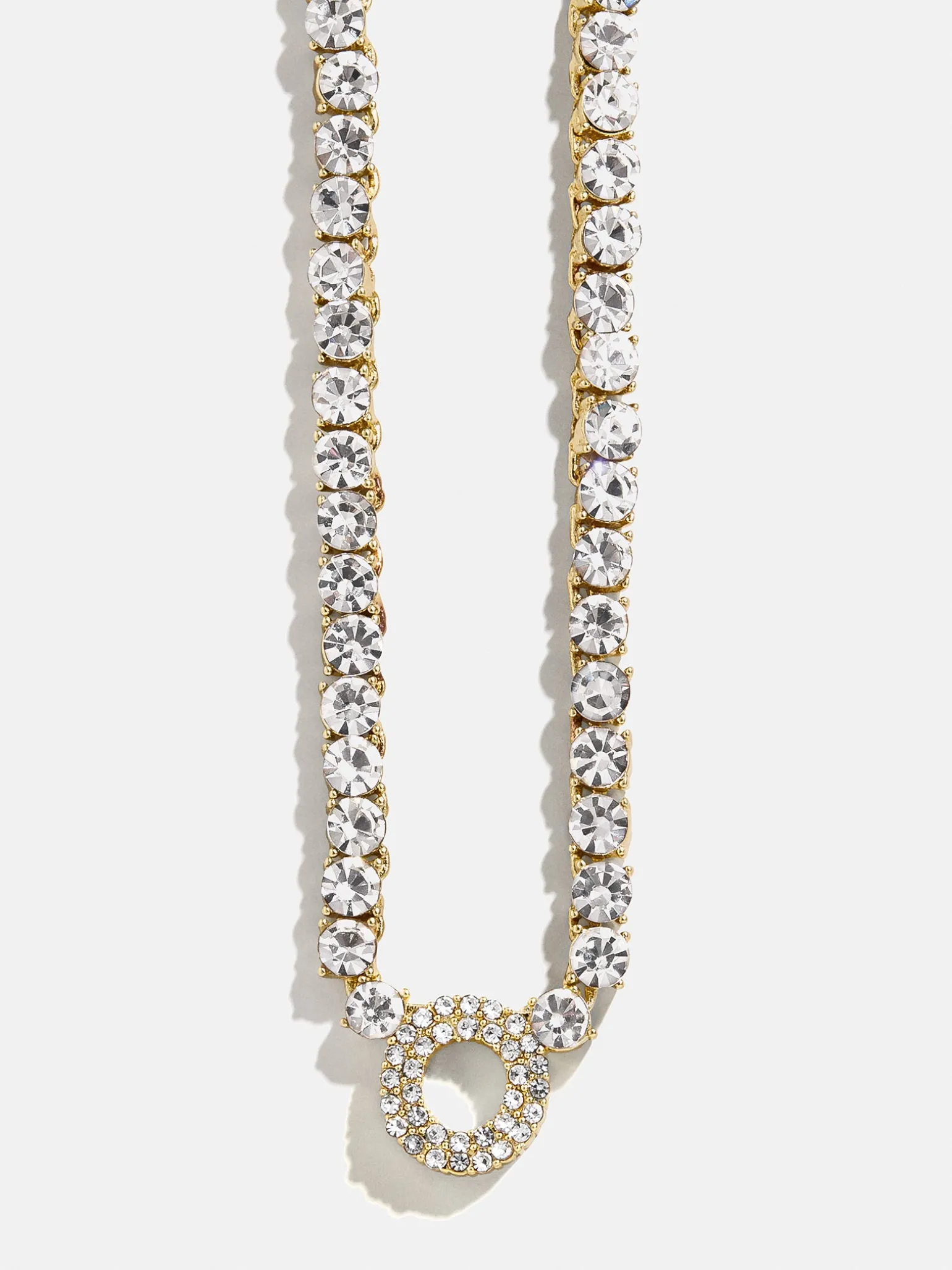 Initial Tennis Necklace - Gold/Pavé
