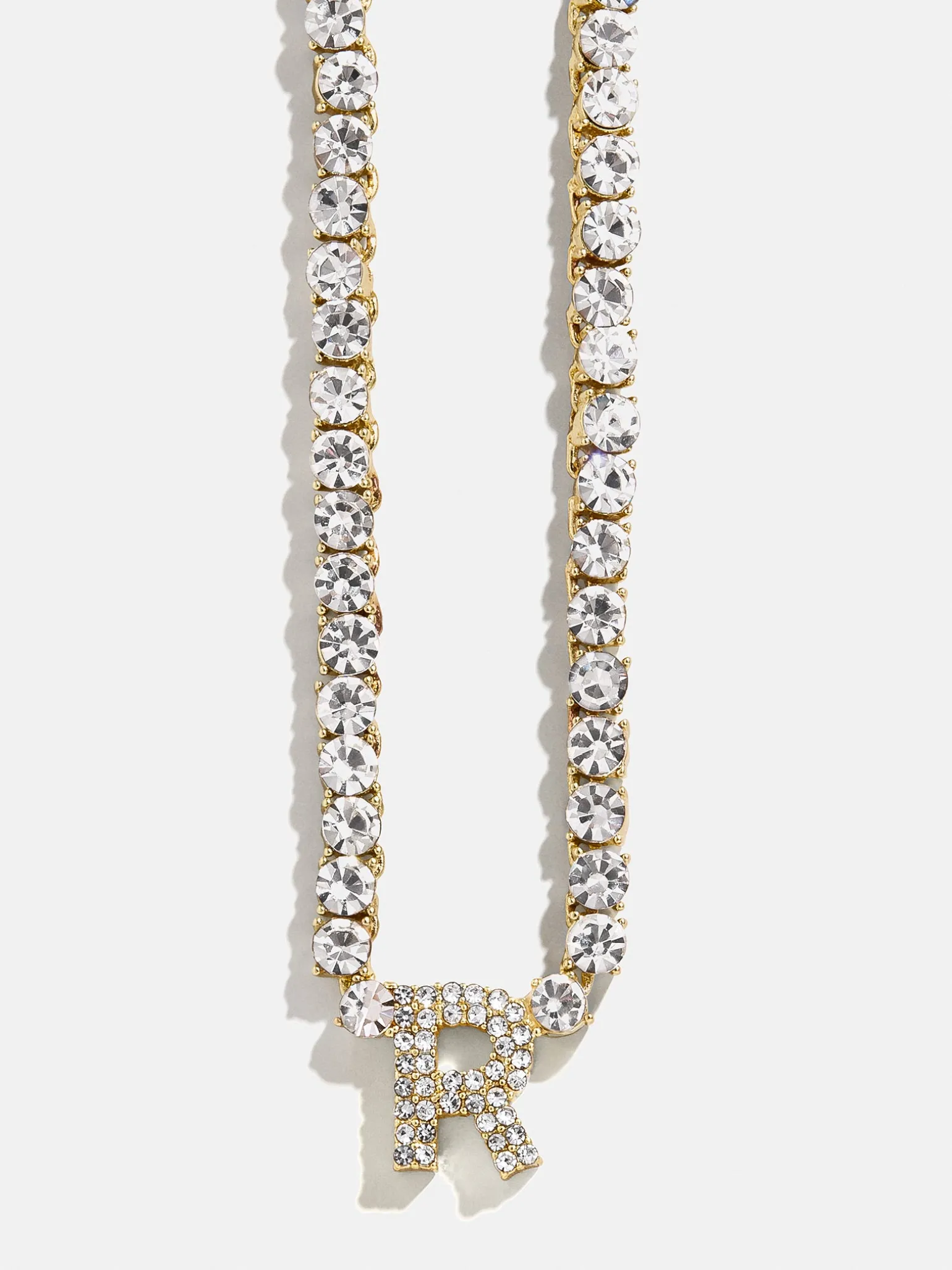 Initial Tennis Necklace - Gold/Pavé