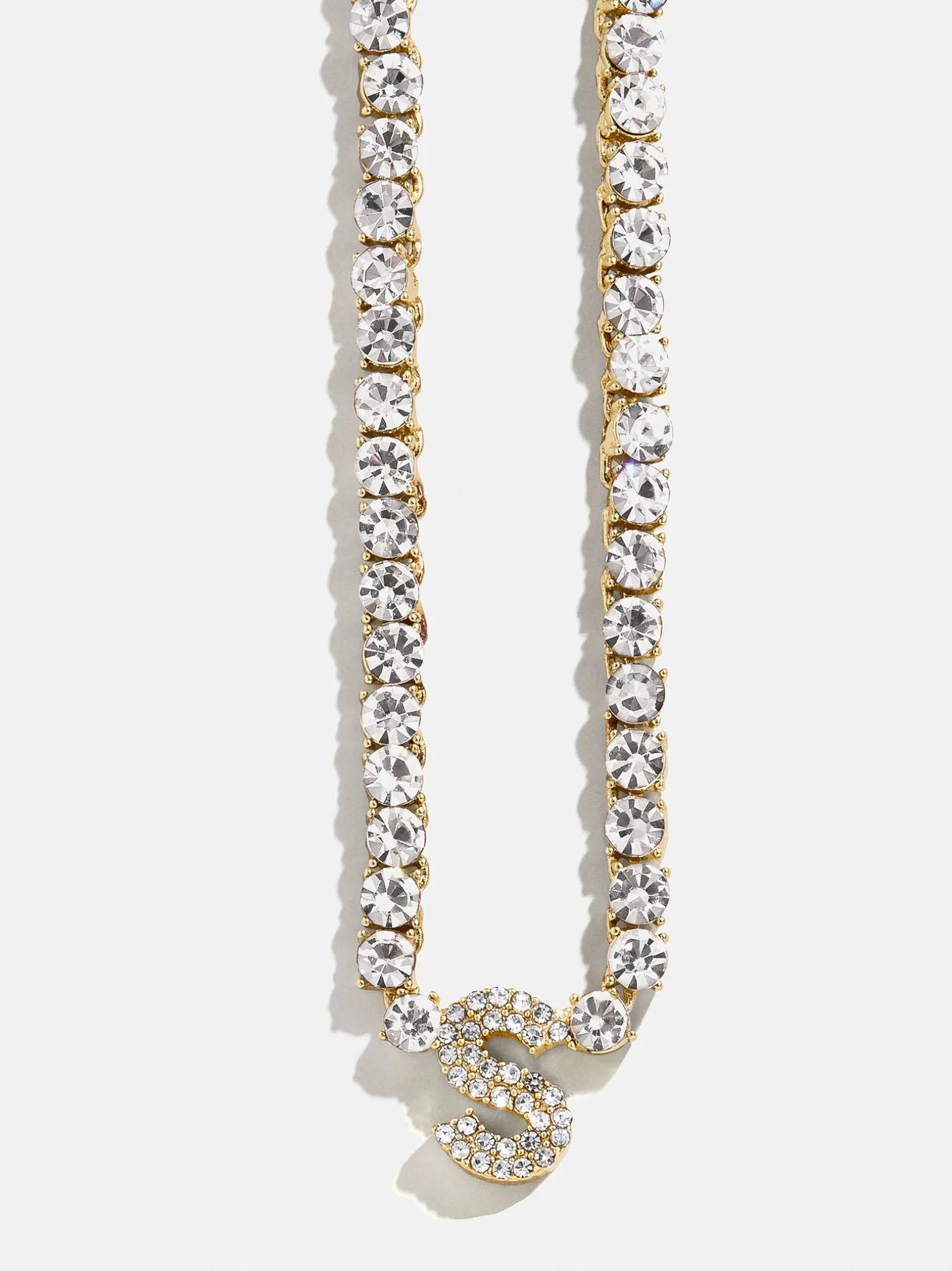 Initial Tennis Necklace - Gold/Pavé