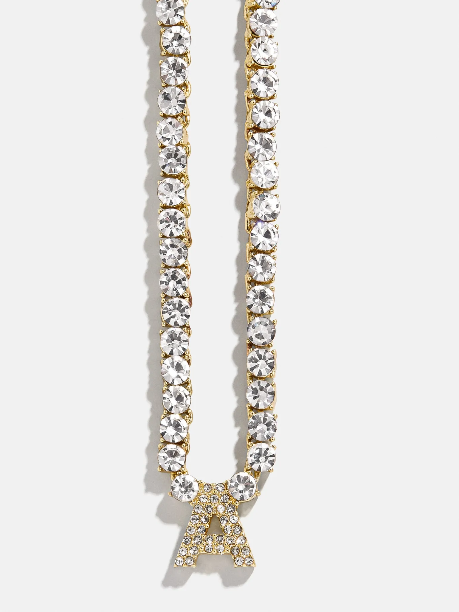 Initial Tennis Necklace - Gold/Pavé