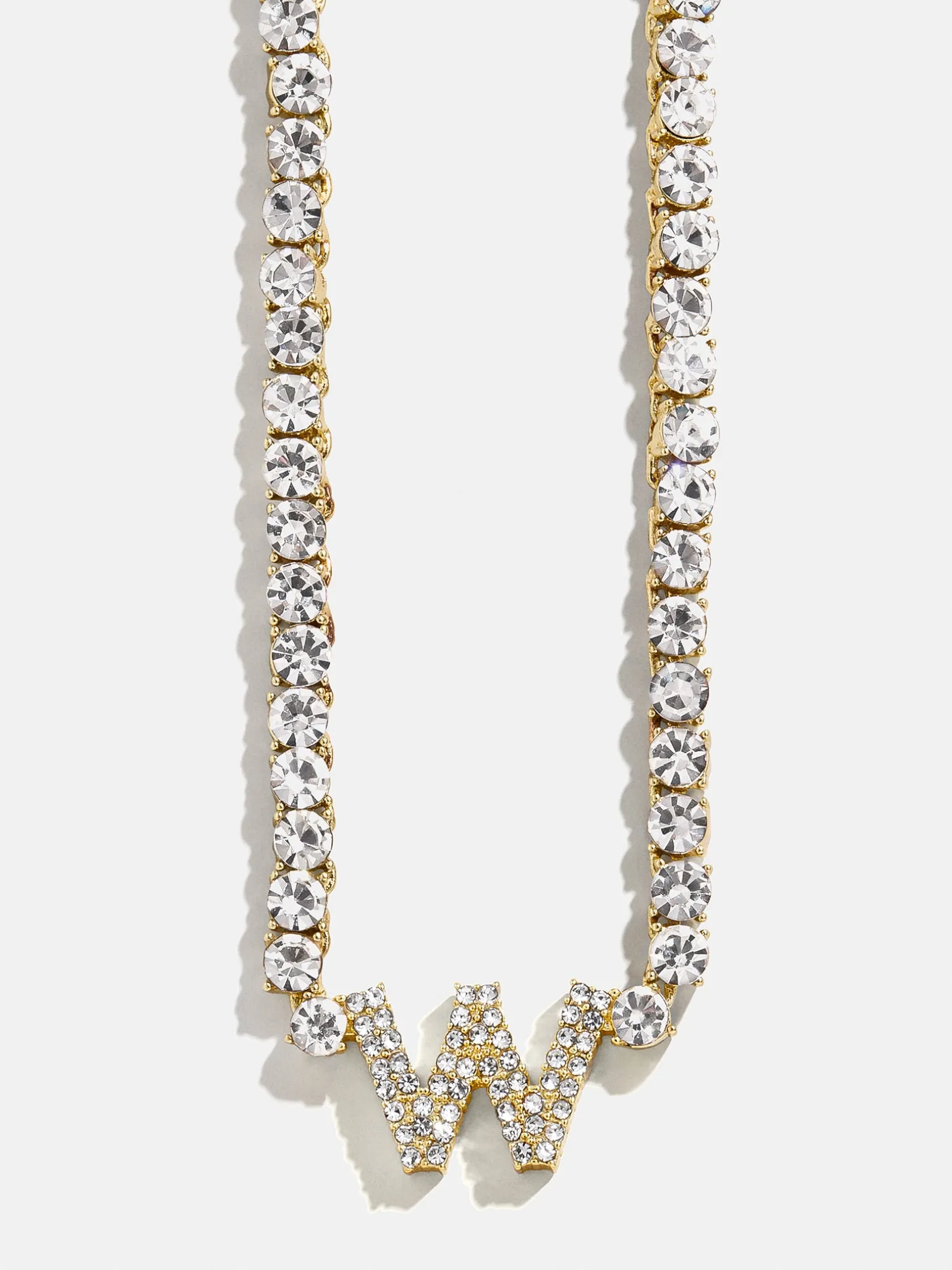 Initial Tennis Necklace - Gold/Pavé