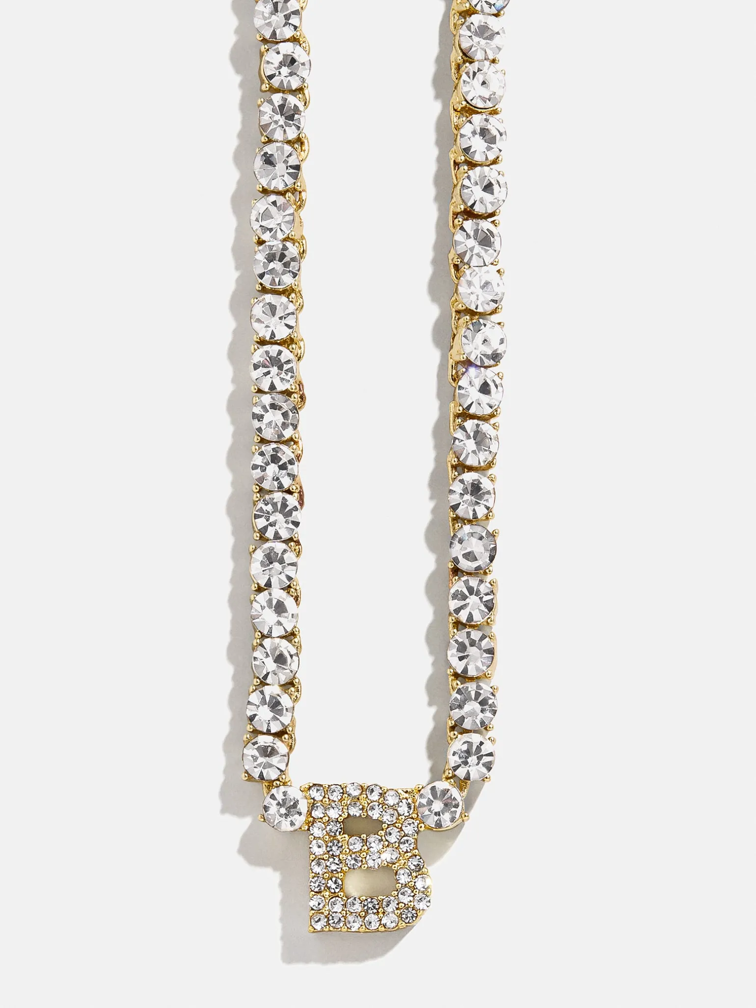 Initial Tennis Necklace - Gold/Pavé