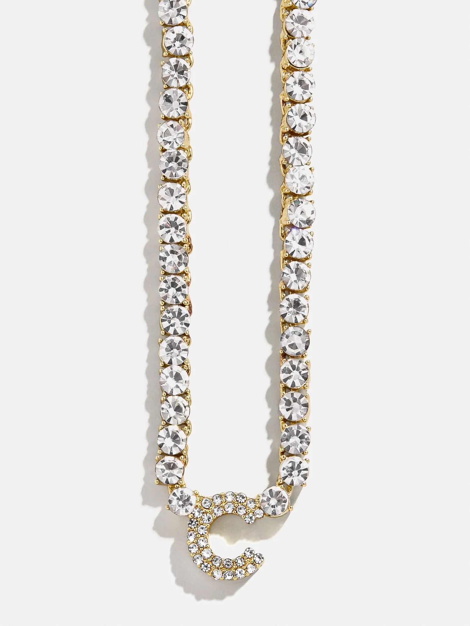 Initial Tennis Necklace - Gold/Pavé