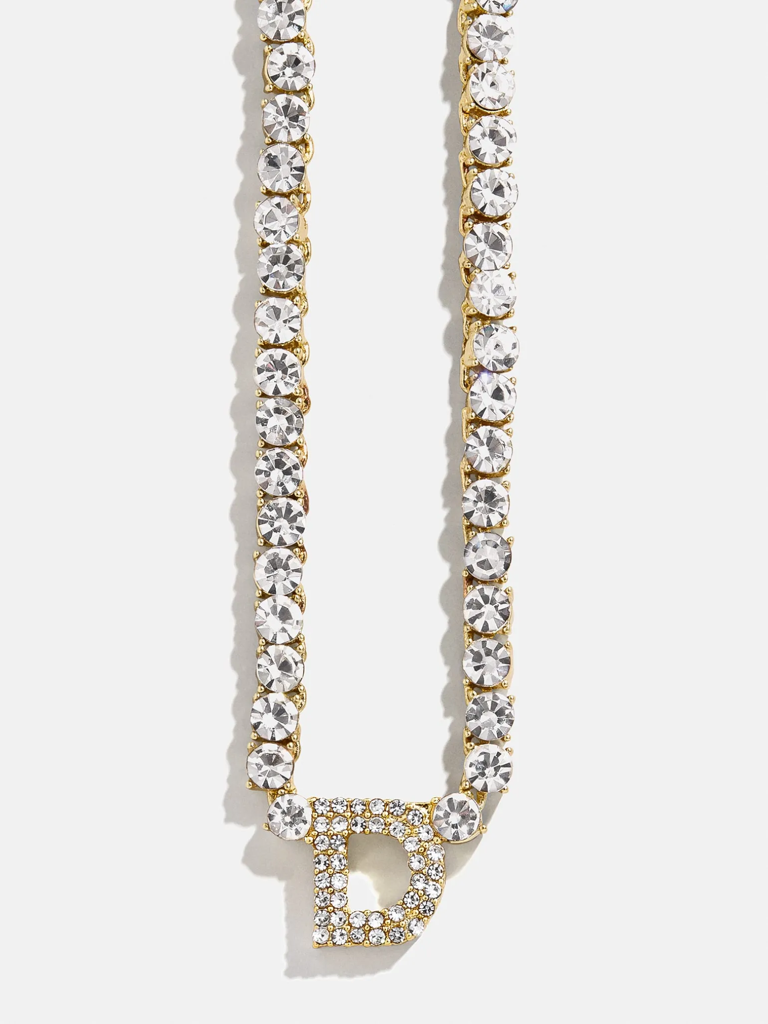Initial Tennis Necklace - Gold/Pavé