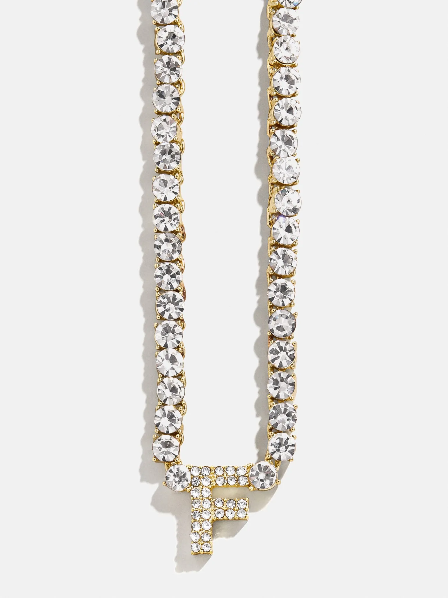Initial Tennis Necklace - Gold/Pavé