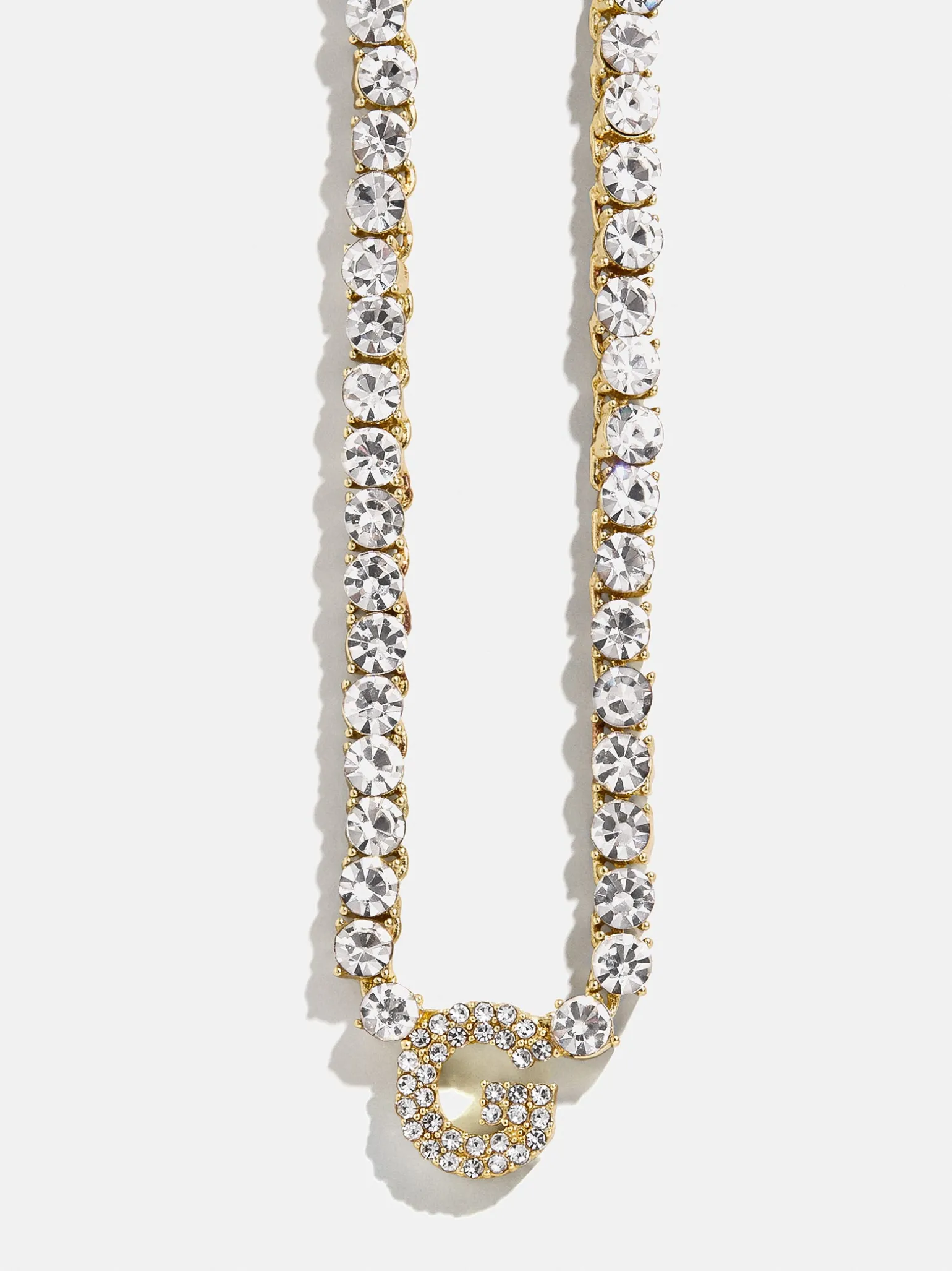 Initial Tennis Necklace - Gold/Pavé