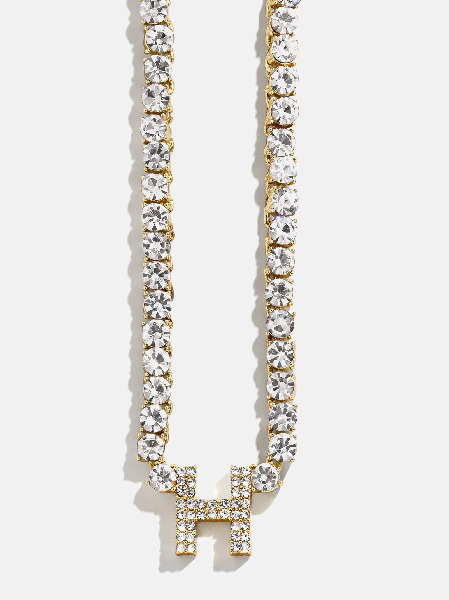 Initial Tennis Necklace - Gold/Pavé
