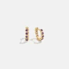 Jessica 18K Gold Vermeil Vermeil Birthstone Earrings - Amethyst