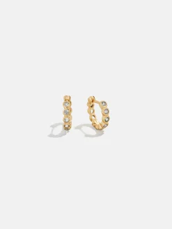 Jessica 18K Gold Vermeil Vermeil Birthstone Earrings - Crystal
