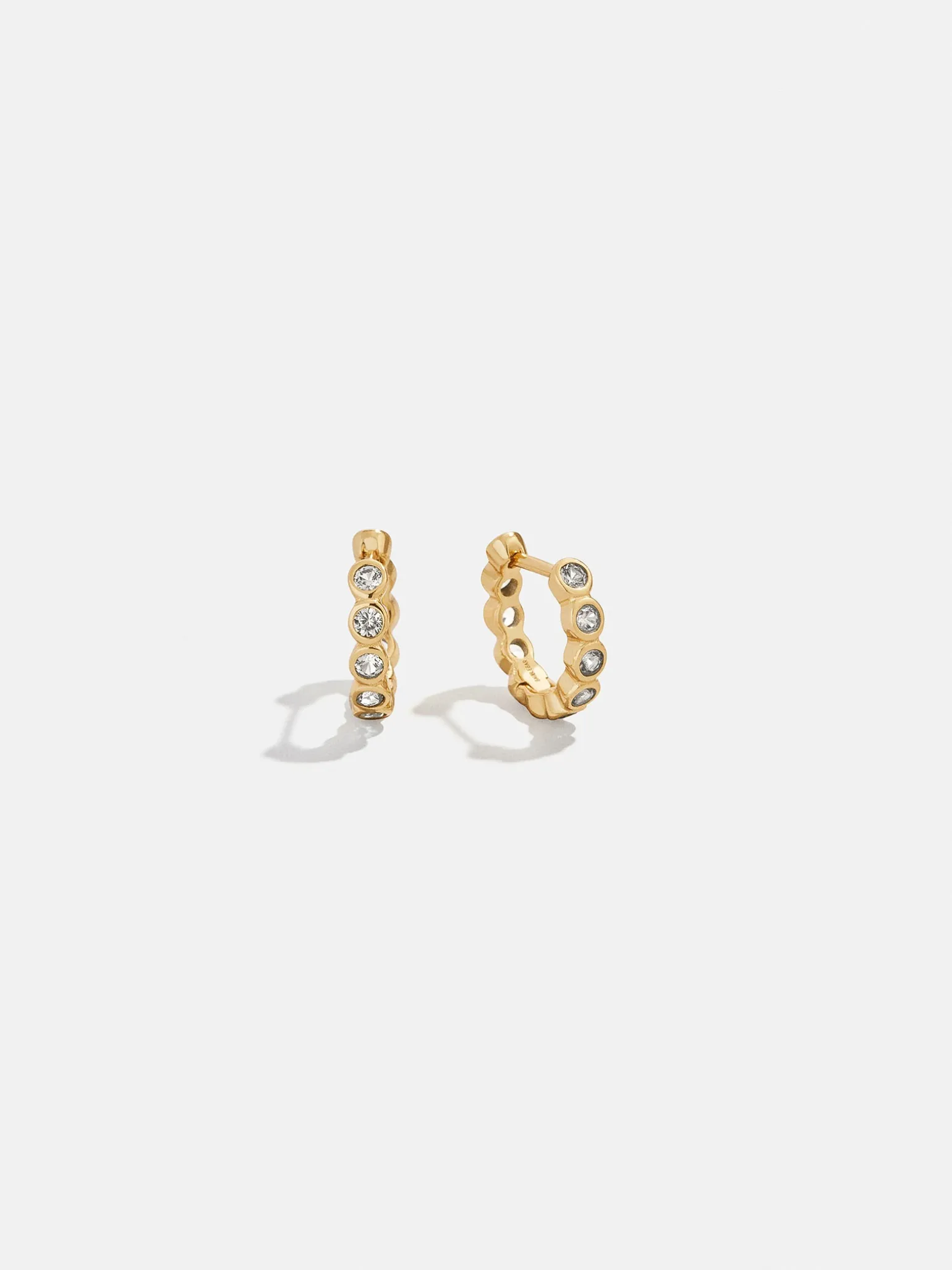 Jessica 18K Gold Vermeil Vermeil Birthstone Earrings - Crystal