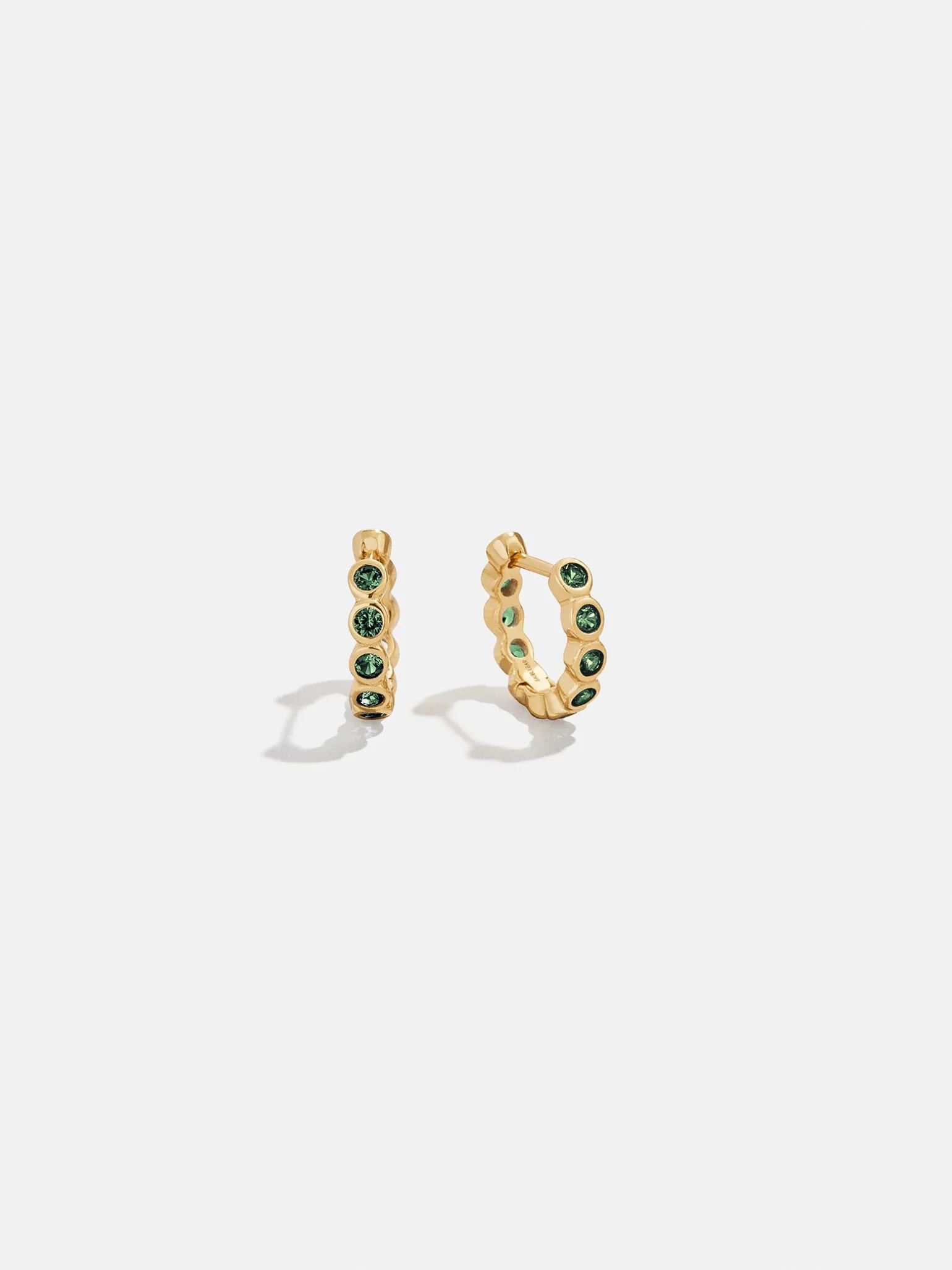 Jessica 18K Gold Vermeil Vermeil Birthstone Earrings - Emerald
