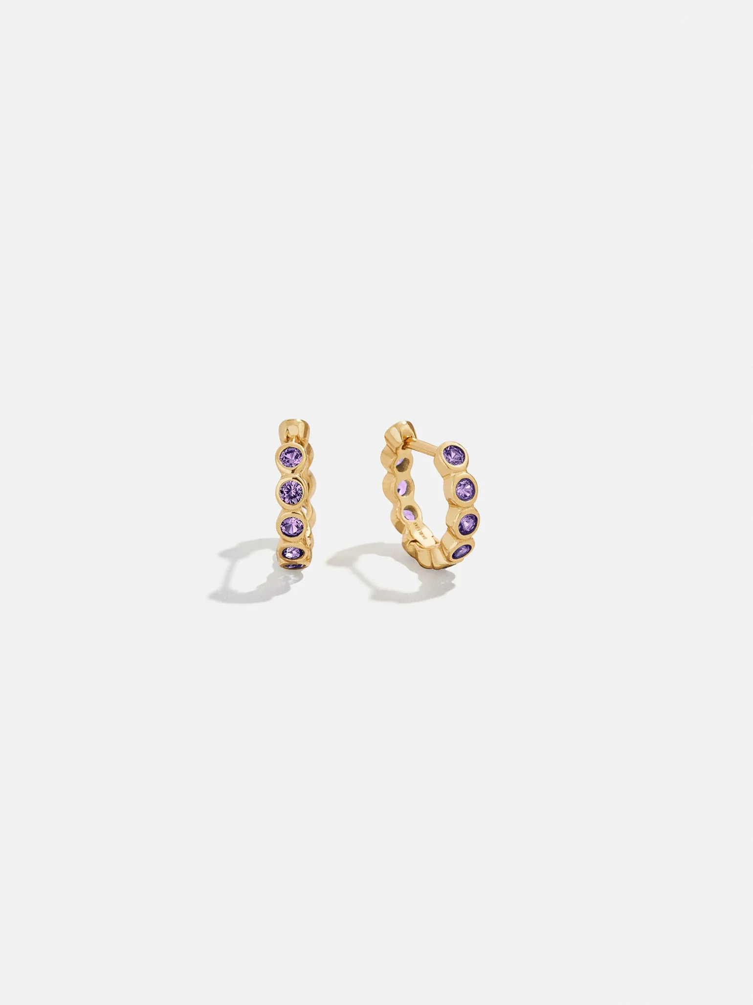 Jessica 18K Gold Vermeil Vermeil Birthstone Earrings - Light Amethyst