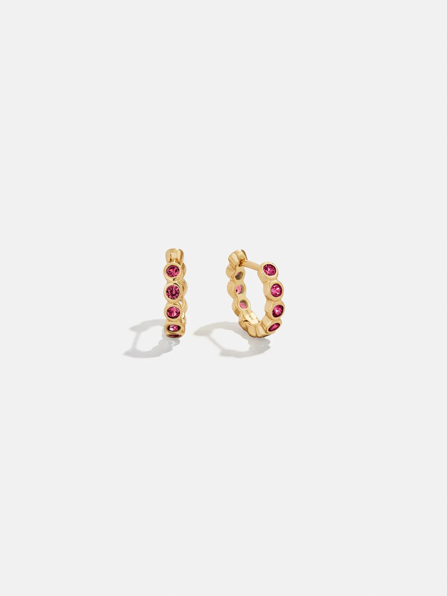 Jessica 18K Gold Vermeil Vermeil Birthstone Earrings - Ruby