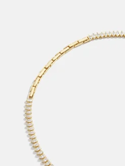 Julia 18K Gold Vermeil Adjustable Tennis Necklace - Gold/Pavé