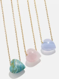 Juno Blue Lace Agate Necklace - Blue Lace Agate Stone
