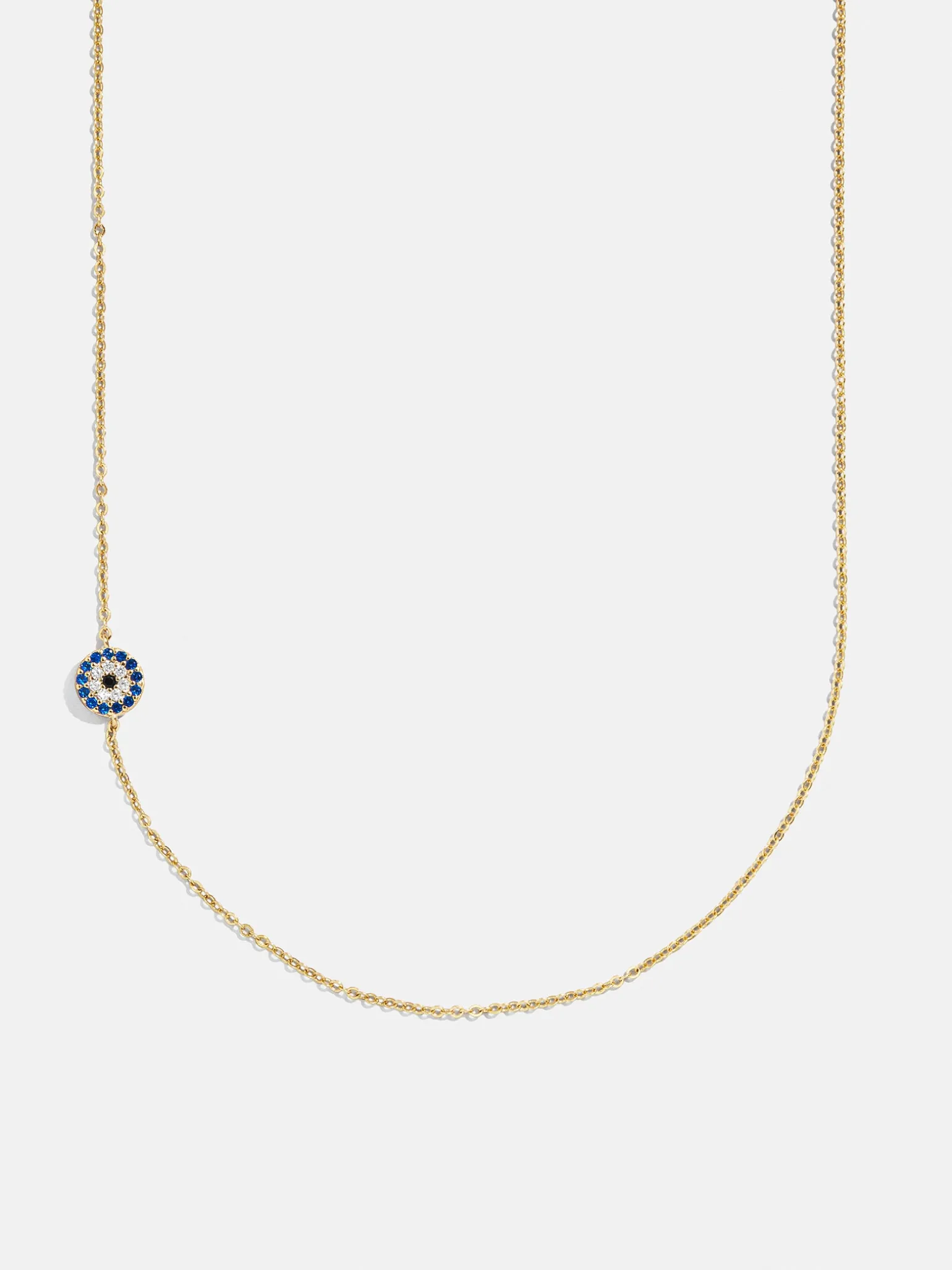 18K Gold Vermeil Asymmetrical Evil Eye Necklace - Evil Eye