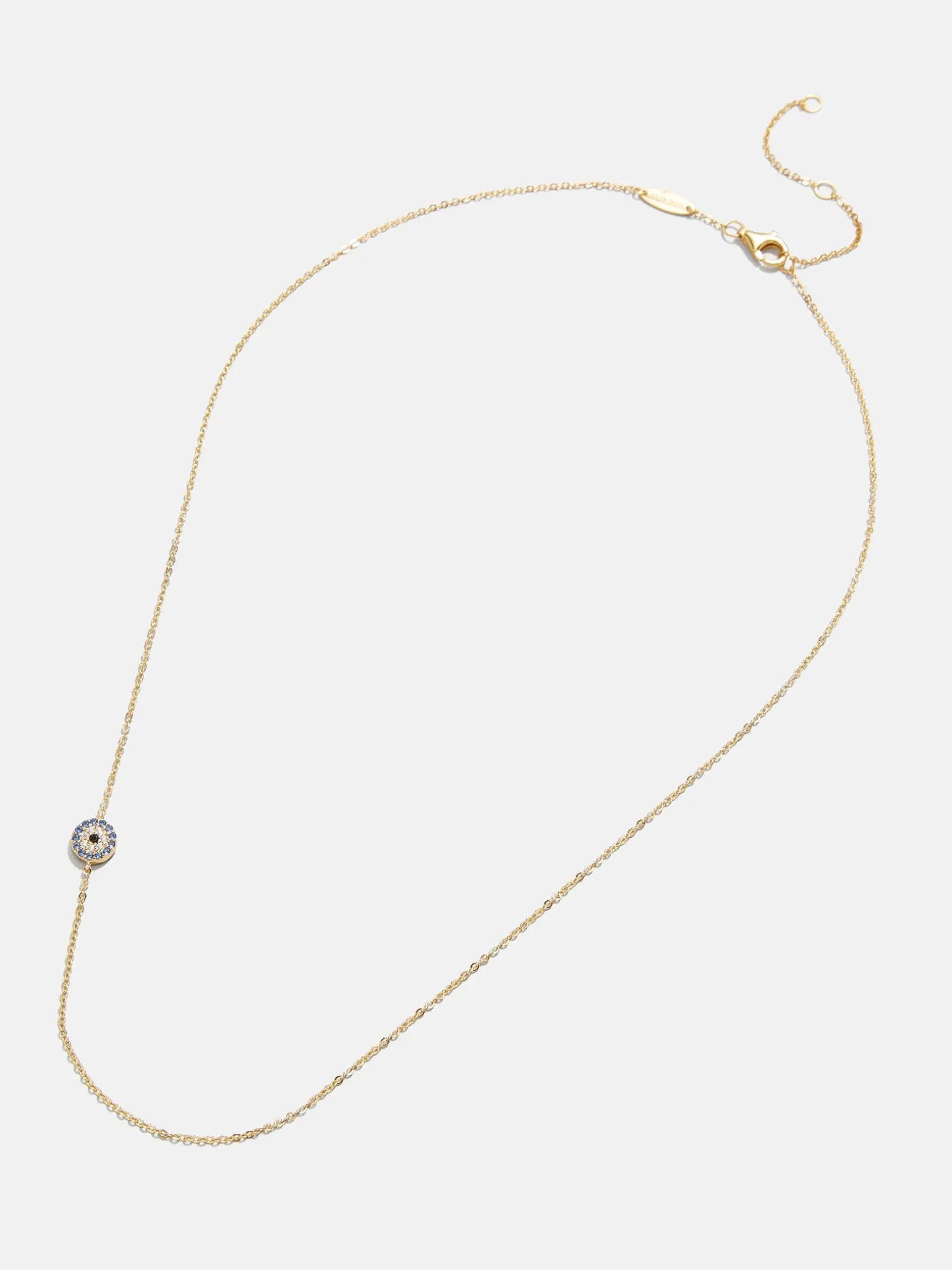 18K Gold Vermeil Asymmetrical Evil Eye Necklace - Evil Eye