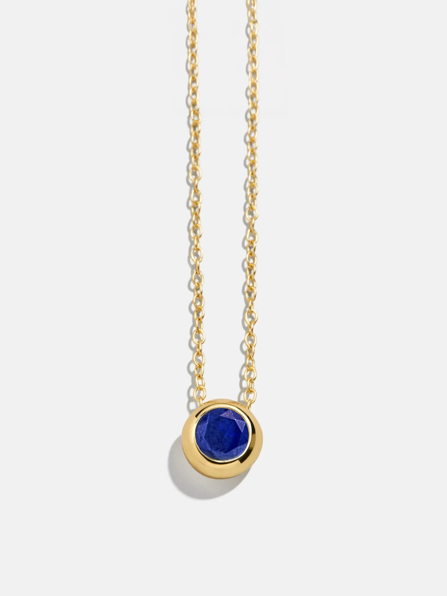 18K Gold Vermeil Birthstone Pendant Necklace - Sapphire