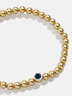 18K Gold Vermeil Birthstone Pisa Bracelet - Sapphire