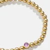 18K Gold Vermeil Birthstone Pisa Bracelet - Rose