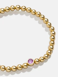 18K Gold Vermeil Birthstone Pisa Bracelet - Rose