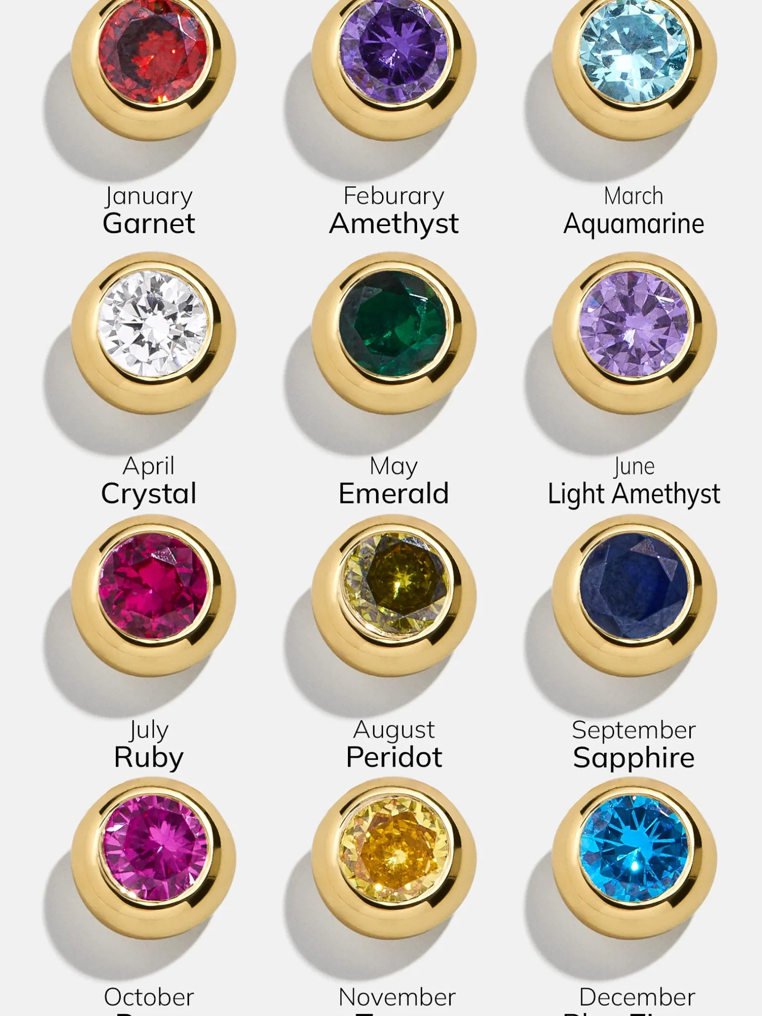 18K Gold Vermeil Birthstone Huggie Earrings - Amethyst