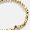 18K Gold Vermeil Birthstone Pisa Bracelet - Light Amethyst
