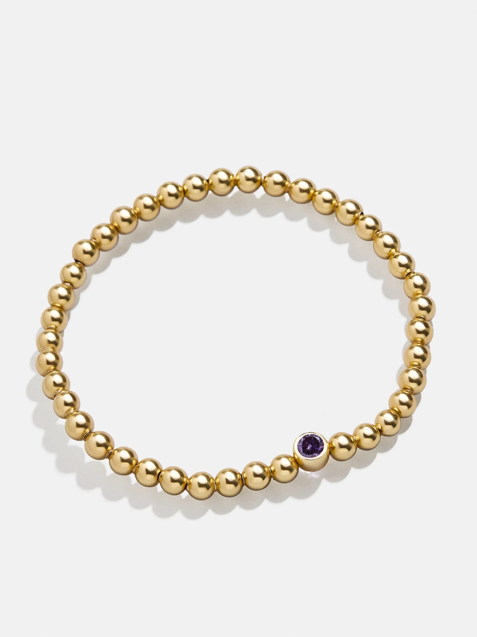 18K Gold Vermeil Birthstone Pisa Bracelet - Light Amethyst