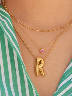 18K Gold Vermeil Birthstone Pendant Necklace - Amethyst