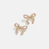 18K Gold Vermeil Bow & Behold Kids' Earrings  - Pavé Bow