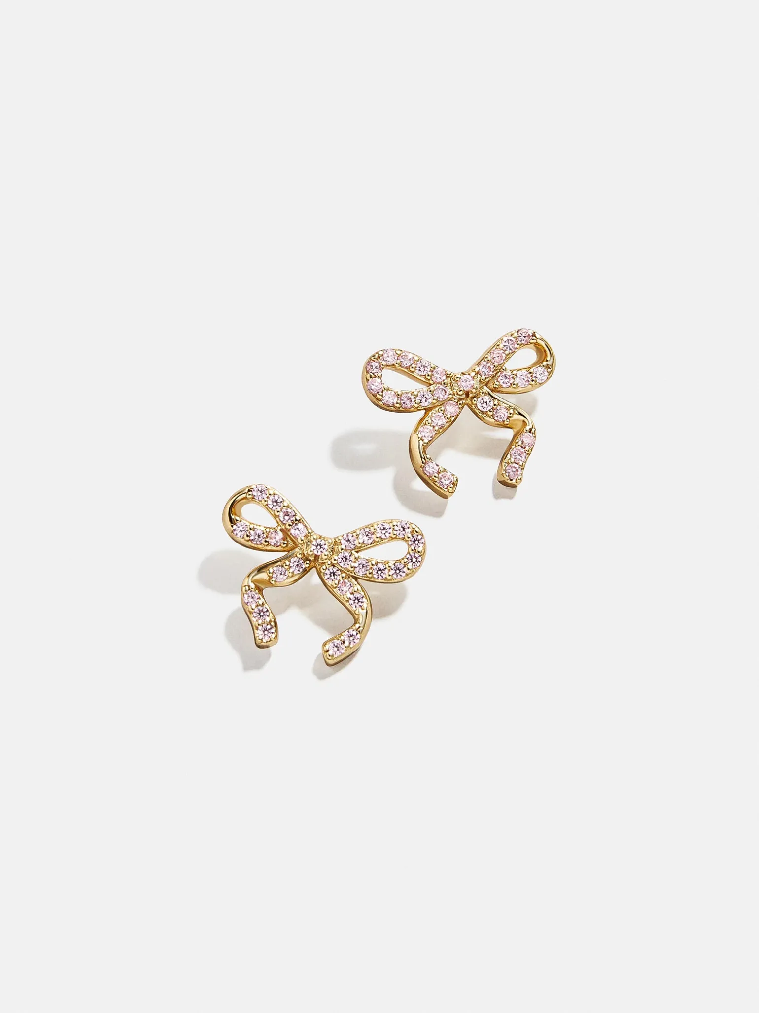 18K Gold Vermeil Bow & Behold Kids' Earrings - Pavé Bow