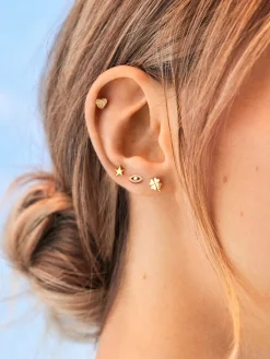 18K Gold Vermeil Celestial Delicate Stud - Star