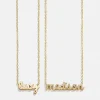 18K Gold Vermeil Custom Nameplate Necklace - Mini Script