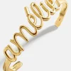 18K Gold Vermeil Custom Nameplate Cuff Bracelet - 18K Gold Vermeil