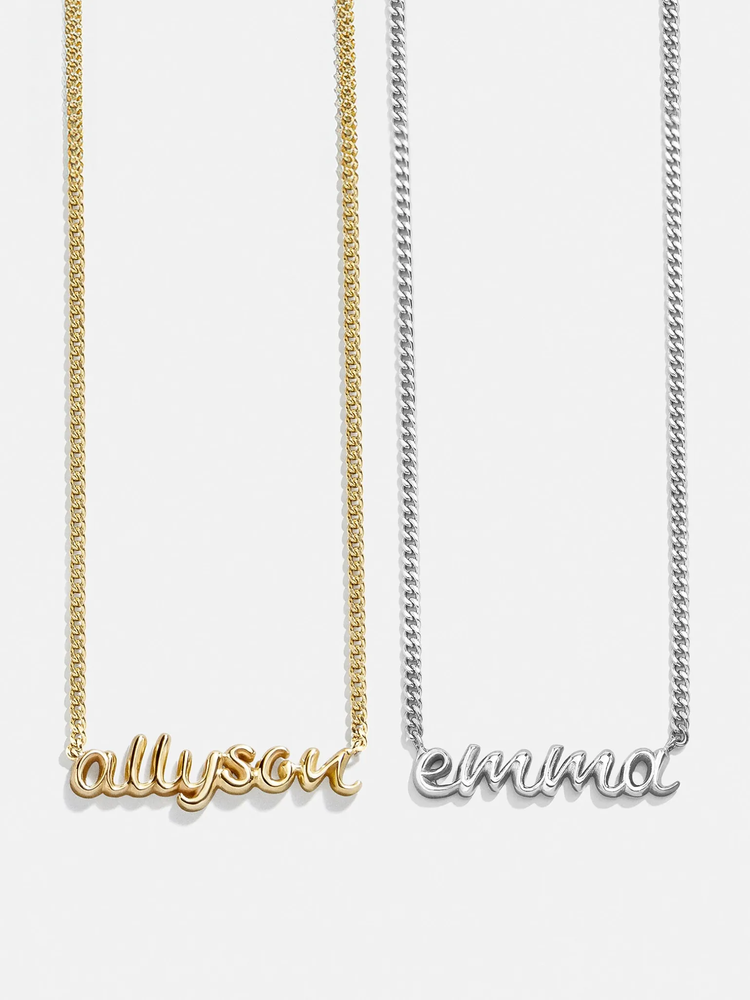 18K Gold Vermeil Custom Nameplate Necklace - 3D Script