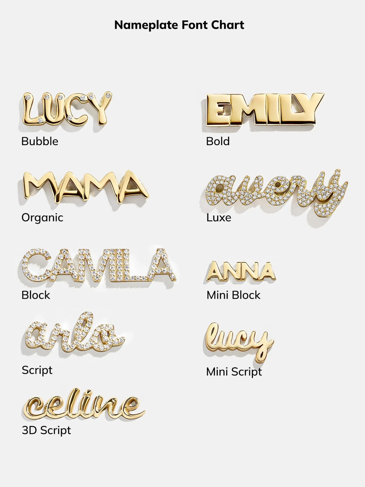 18K Gold Vermeil Custom Nameplate Necklace - Mini Block