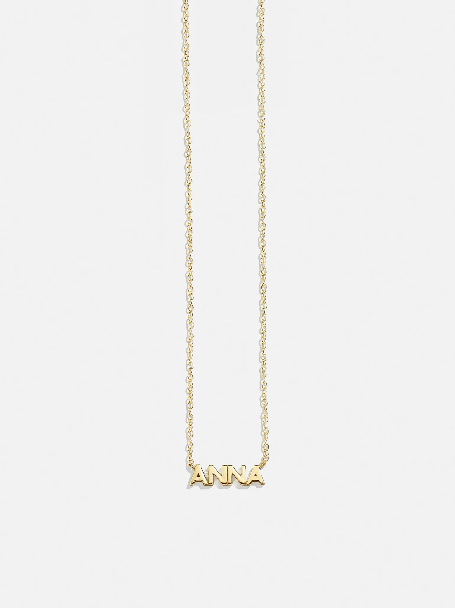 18K Gold Vermeil Custom Nameplate Necklace - Mini Block