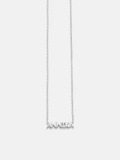 18K Gold Vermeil Custom Nameplate Necklace - Mini Block