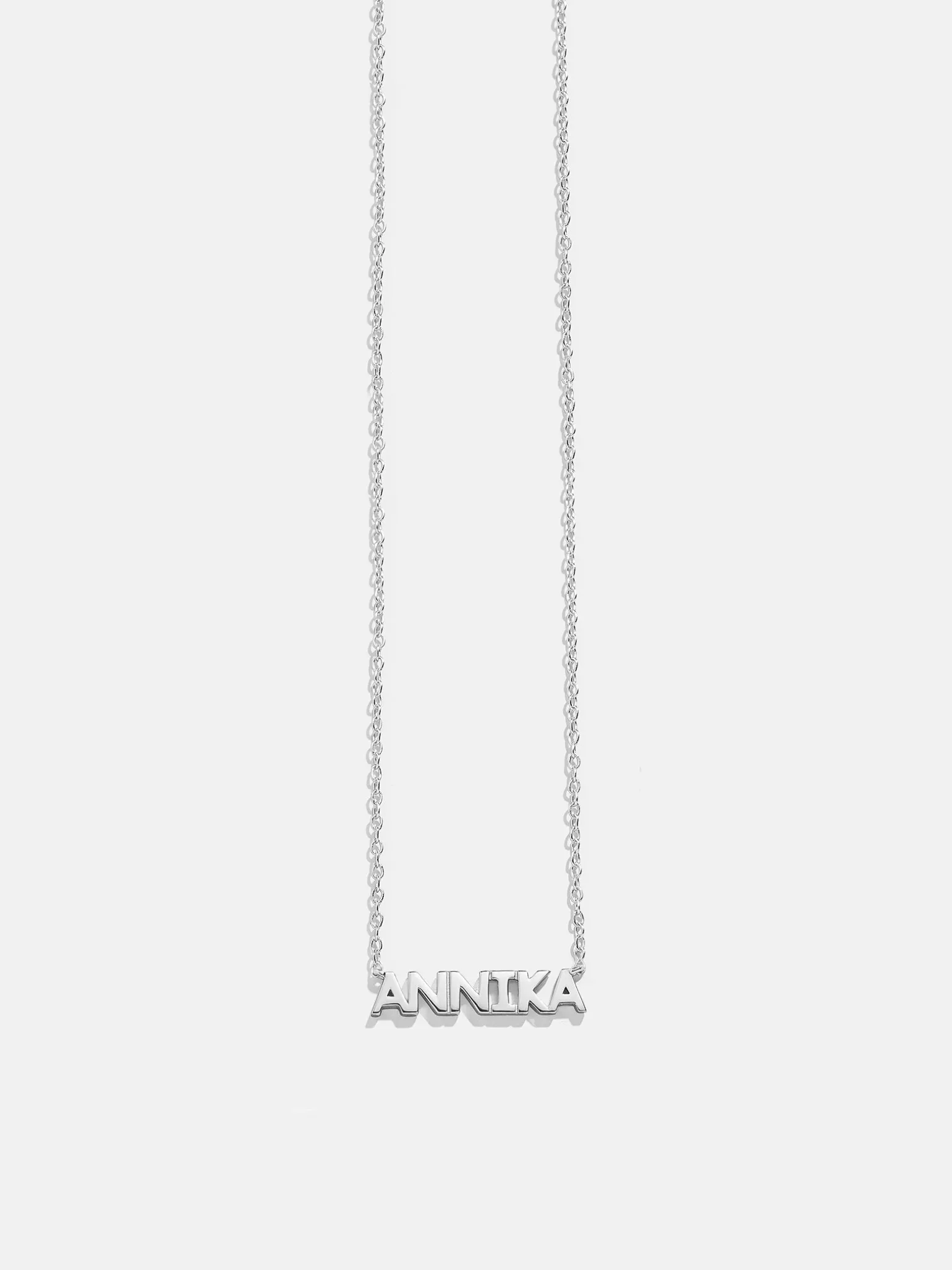 18K Gold Vermeil Custom Nameplate Necklace - Mini Block