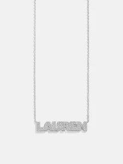 18K Gold Vermeil Custom Nameplate Necklace - Bold