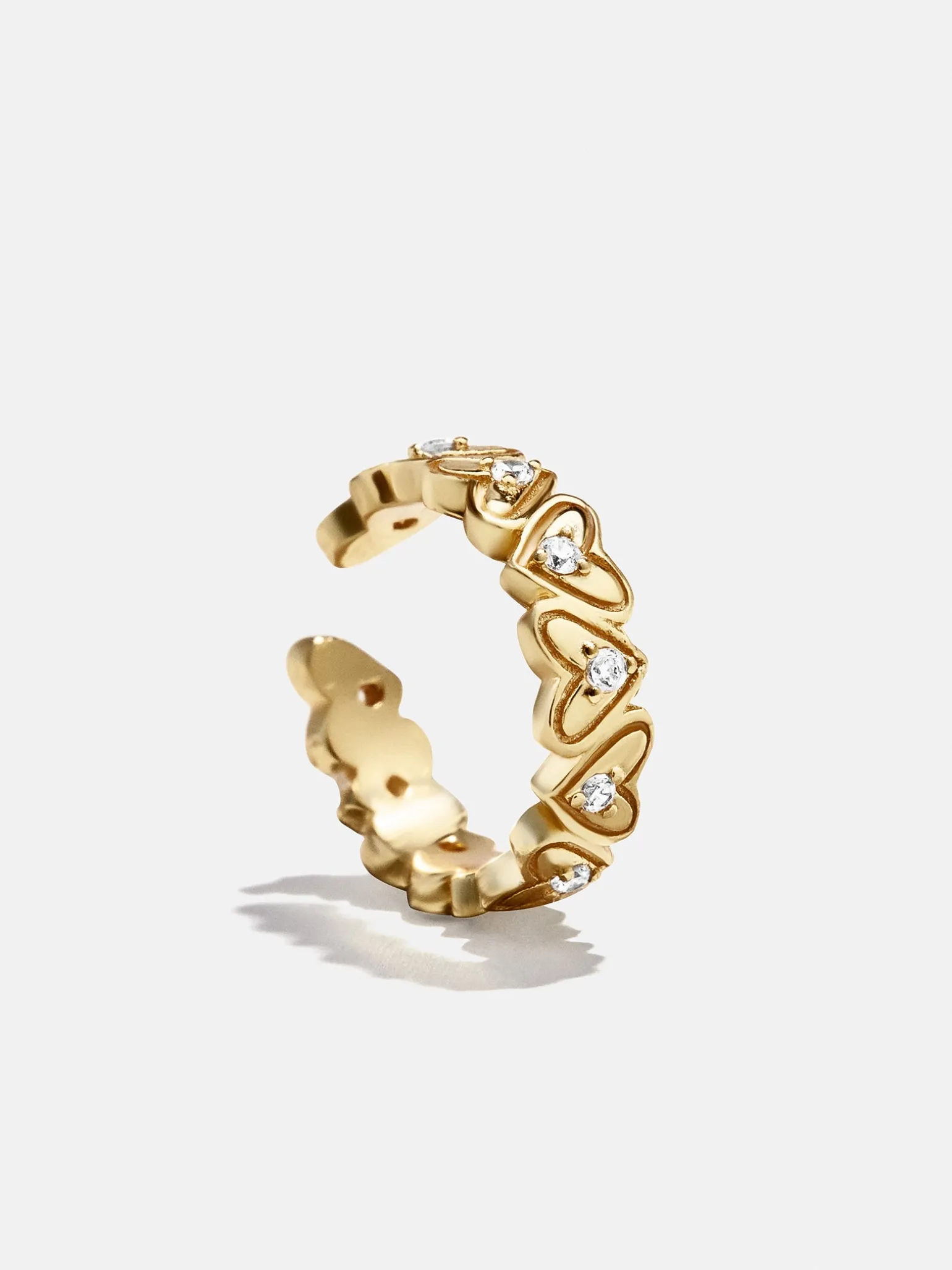18K Gold Vermeil Heart Ear Cuff - Heart