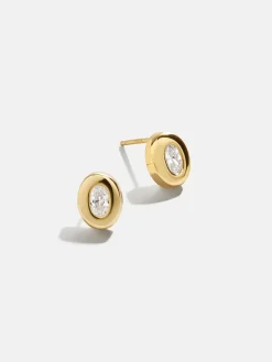 18K Gold Vermeil Lana Earrings - Gold/Pavé